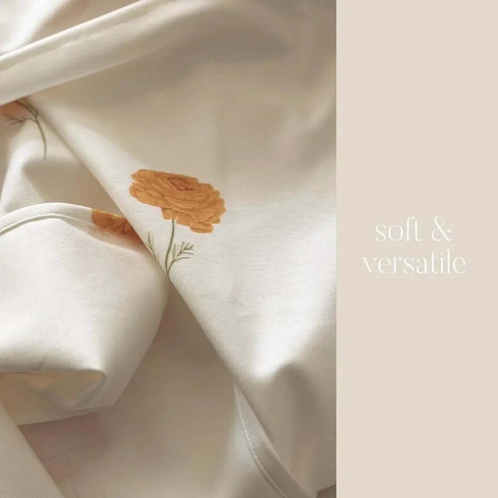 Organic Birth Month Flower October Marigold Baby Blanket | Sustainable Choice